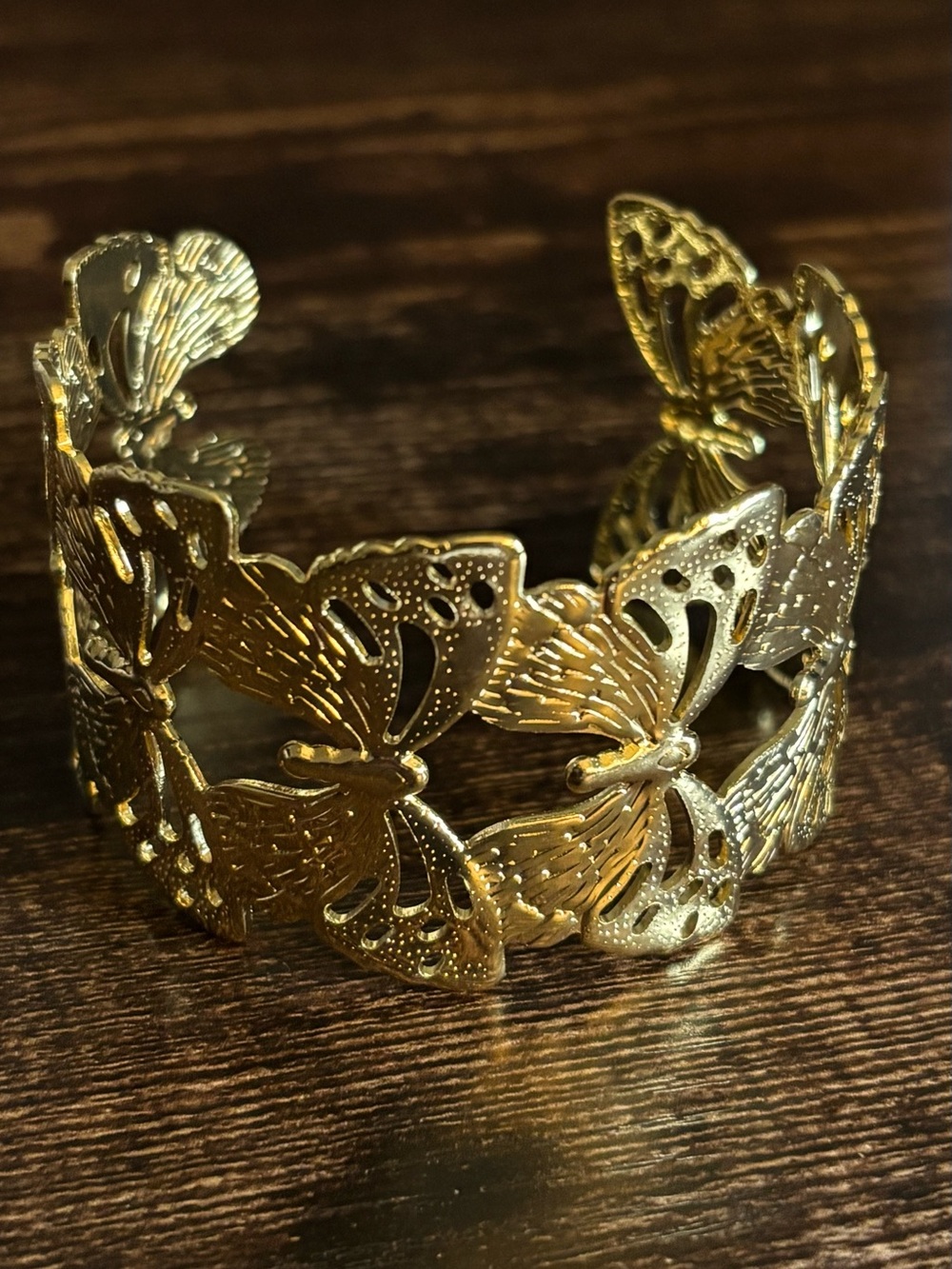 Gold Butterfly Cuff Bracelet - Women Jewelry
